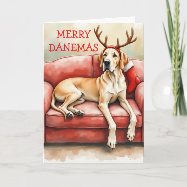 Stunning Great Dane Christmas Card Karte (Vorderseite)