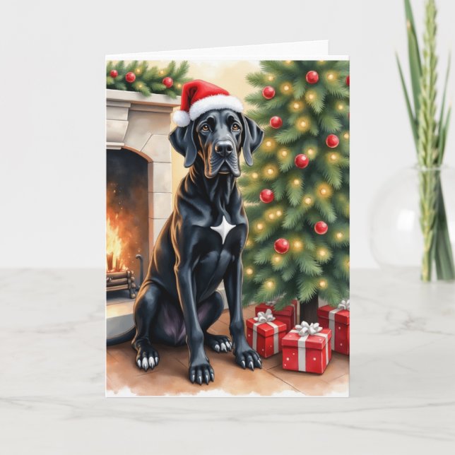 Stunning Great Dane Christmas Card Karte (Vorderseite)