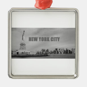 Stunning New York Silbernes Ornament