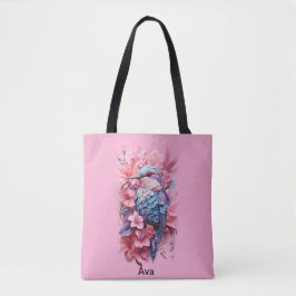 Stunning Pastel Hummingbird Floral Tasche