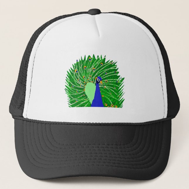 Stunning Peacock original art by Sophie age Ten Truckerkappe (Vorderseite)