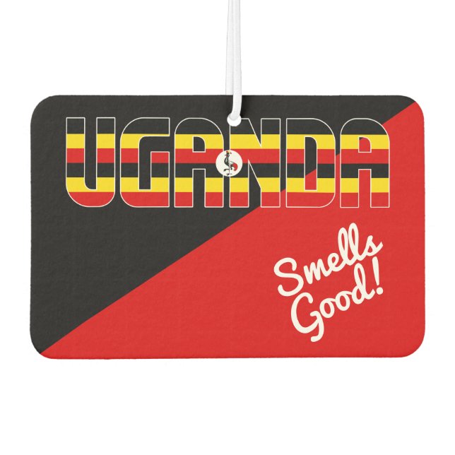 Stunning Uganda Flag Air Freshener Autolufterfrischer (Vorderseite)