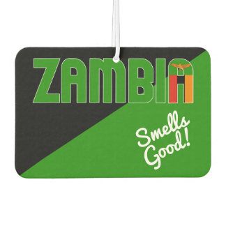 Stunning Zambia Flag Air Freshener Autolufterfrischer