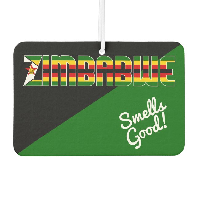 Stunning Zimbabwe Flag Air Freshener Autolufterfrischer (Vorderseite)