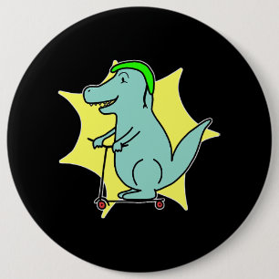 Stunt Scooter Dinosaur Scooter Dragon Comic Animal Button