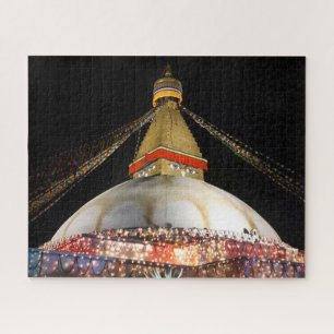 Stupa Boudhanath, Kathmandu am Abend - Nepal