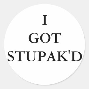 Stupak Runder Aufkleber