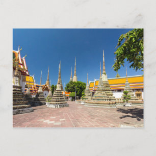 Stupas, Wat Pho, Bangkok, Thailand Postkarte