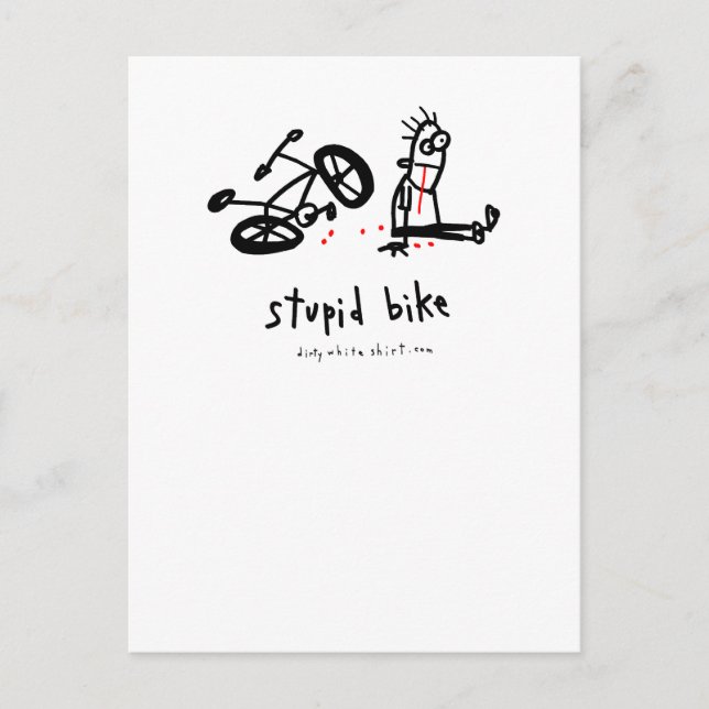 Stupid Bike Postkarte (Vorderseite)