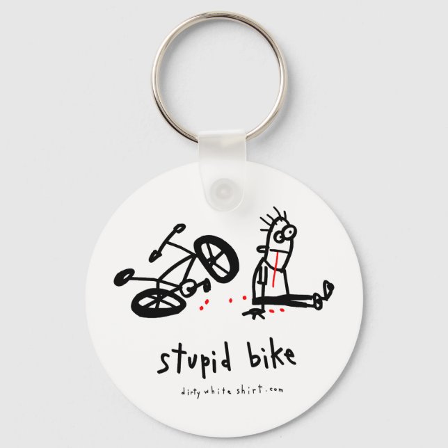 Stupid Bike Schlüsselanhänger (Vorderseite)