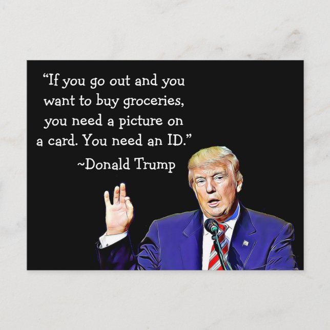 Stupid-Dinge Donald Trump sagte Postkarten (Vorderseite)