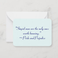 Stupid Men Worth kennen Jane Austen Zitat