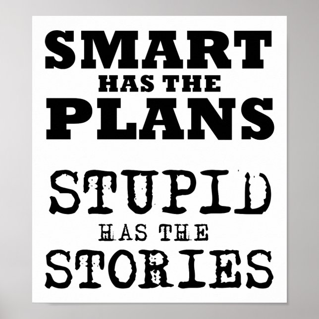 Stupid Stories Funny Poster (Vorne)