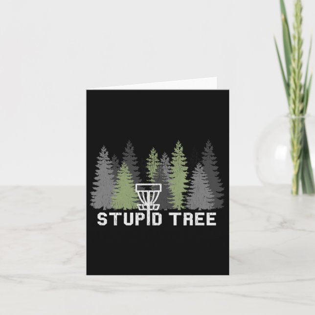 Stupid Tree Funny Disk Golf Frolf Karte (Vorderseite)