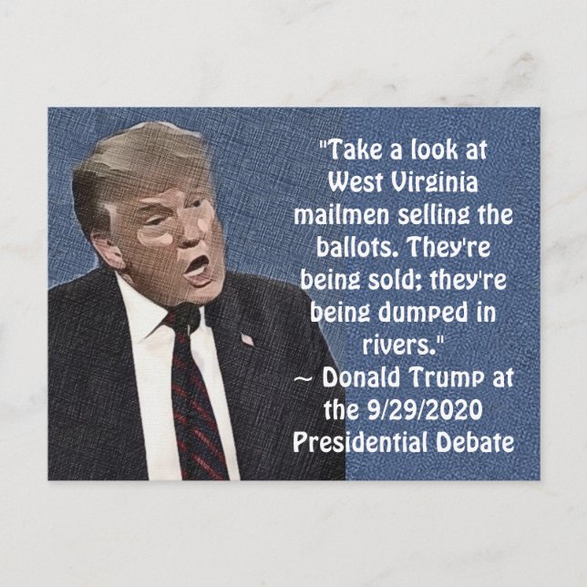 Stupid Trump Quotes Mailmen Verkaufen von Ballots  Postkarte (Vorderseite)