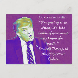 Stupid Trump zitiert Insulin-Bemerkungen aus der D Postkarte