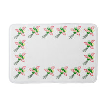 Sturdy Bath Mat mit farbenfrohen Blume