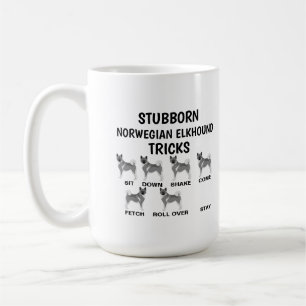 Sturer Norwegischer Elchhund-Hundetricks-Becher, L Kaffeetasse