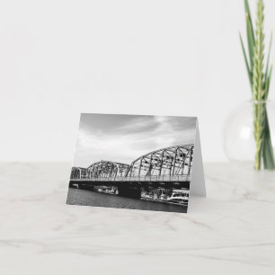Sturgeon Bay Steel Bridge Black and White Karte