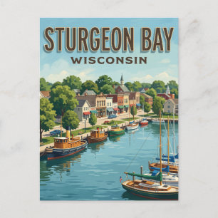 Sturgeon Bay Ufer Wisconsin Postkarte