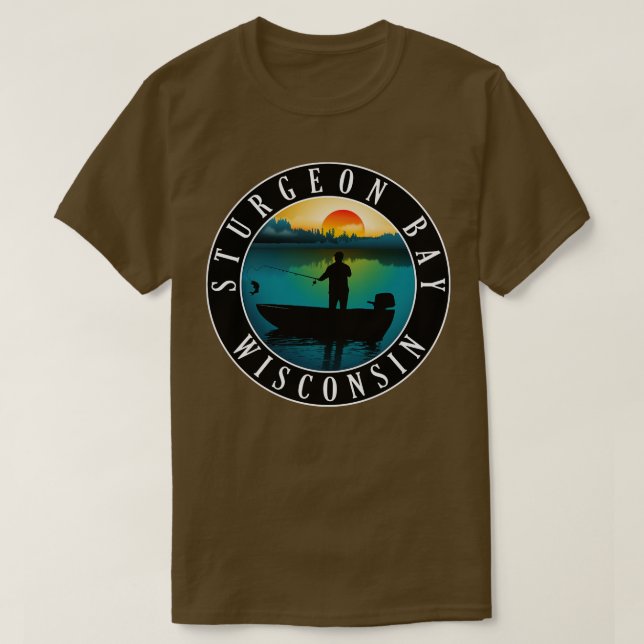 Sturgeon Bay Wisconsin Fischerei T-Shirt (Design vorne)