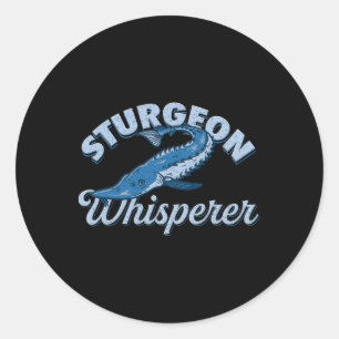 Sturgeon-Flüsterer Seelenleben - Lustiges Angelges Runder Aufkleber