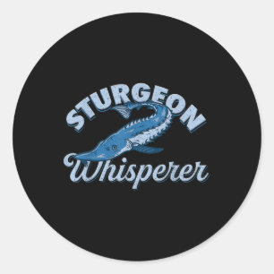 Sturgeon-Flüsterer Seelenleben - Lustiges Fischges Runder Aufkleber