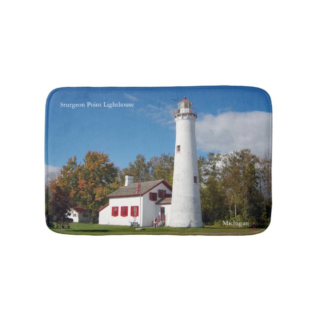 Sturgeon Point Lighthouse bathmat Badematte (Vorderseite)