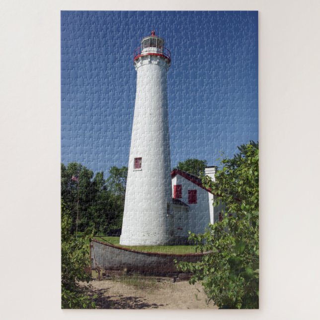 Sturgeon Point Lighthouse mit Schiffspuzzle (Vertikal)
