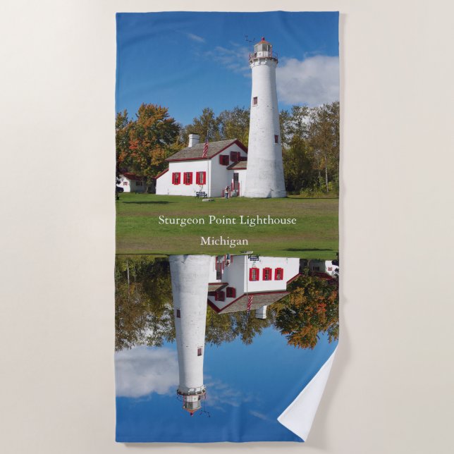 Sturgeon Point Lighthouse Strandtuch (Vorderseite)