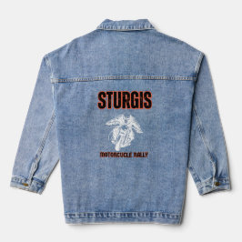 STURGIS MOTORRAD-RASTPLATZ, BIKE-TREFFEN VINTAGE JEANSJACKE