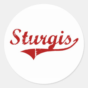 Sturgis South Dakota klassischer Entwurf Runder Aufkleber