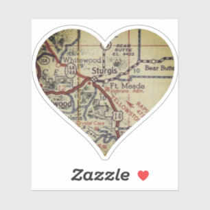 Sturgis Vintag Map Aufkleber