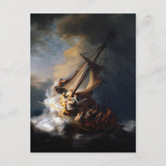 Sturm am Meer von Galiläa Postkarte
