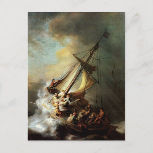Sturm am Meer von Galiläa Postkarte