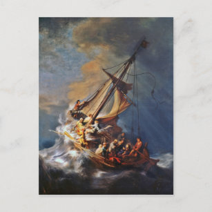 Sturm am Meer von Galiläa Postkarte