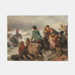 Sturm an der Küste (von Rudolf Jordan) Fußmatte