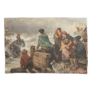 Sturm an der Küste (von Rudolf Jordan) Kissenbezug