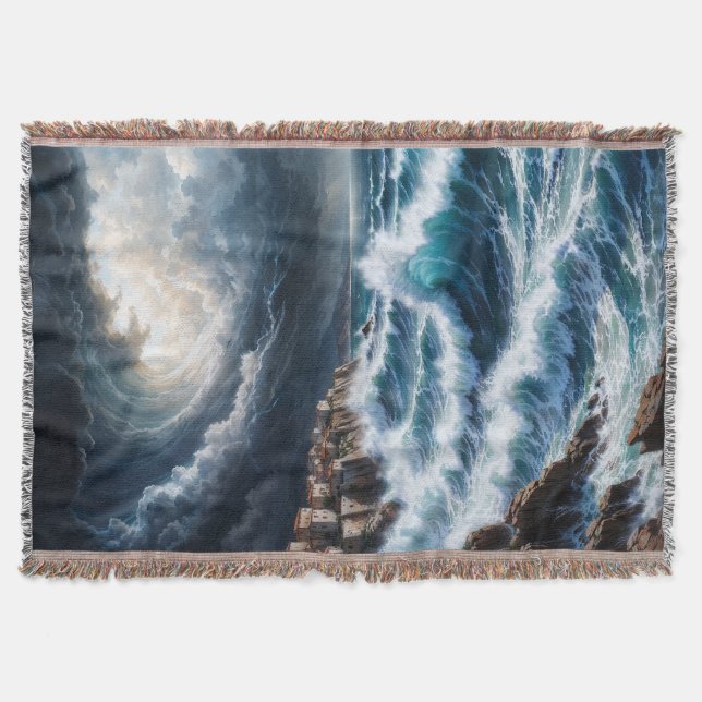 Sturm an der Mittelmeerküste Kunst Decke (Vorderseite)