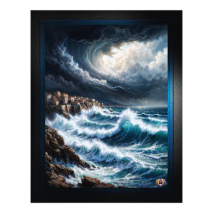 Sturm an der Mittelmeerküste Kunst von Xendor7 Fotodruck