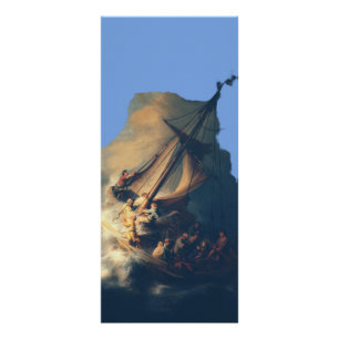 Sturm auf dem See Genezareth von Rembrandt Kunst Werbekarte