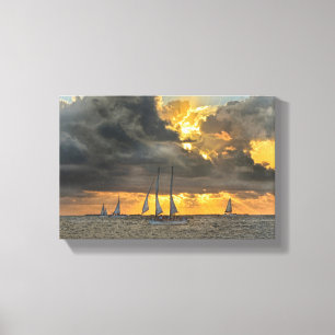 Sturm bei Sunset in Key West, Florida Leinwand