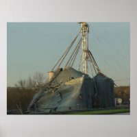 Sturm beschädigter Grain Bin