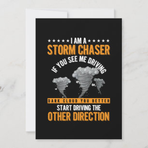 Sturm Chaser Hurricane Wind Tornado jagen Geschenk Einladung