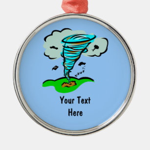 Sturm Chaser Tornado Twister Wettermeteorologie Silbernes Ornament