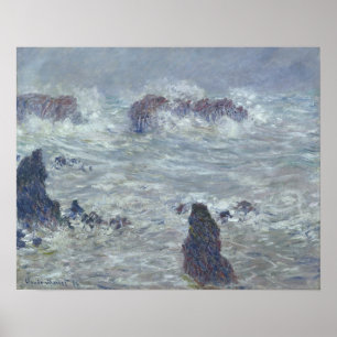 Sturm Claude Monets  , vor der Küste des Belle-Ile Poster