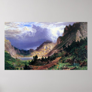 Sturm in den Rockies, Mt. Rosalie durch Bierstadt Poster