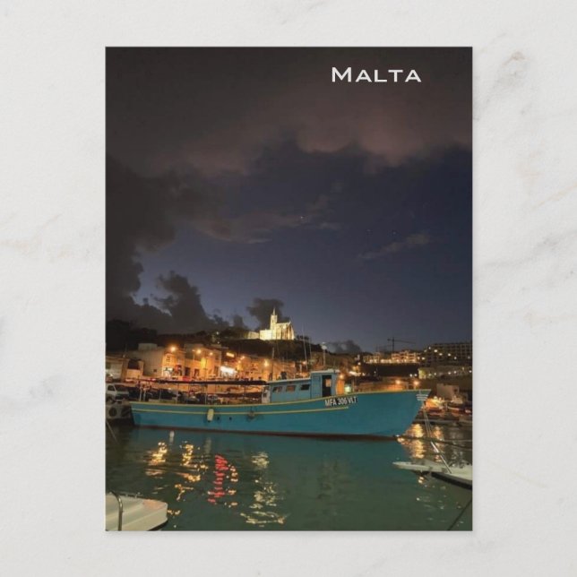 Sturm in Malta Postkarte (Vorderseite)