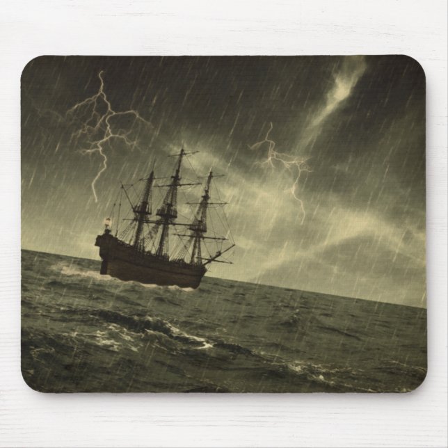 Sturm in Meer Mousepad (Vorne)