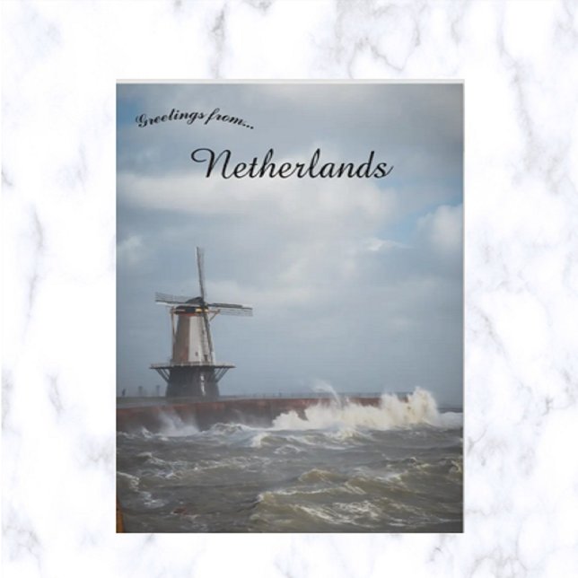 Sturm in Vlissingen Niederlande Postkarte (Von Creator hochgeladen)